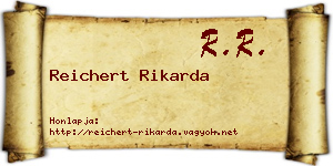 Reichert Rikarda névjegykártya